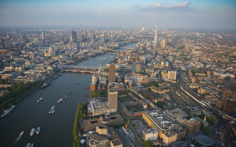 Вид на Лондон с высоты птичьего полета