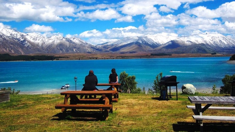 Удивительная красота озера Текапо в Новой Зеландии