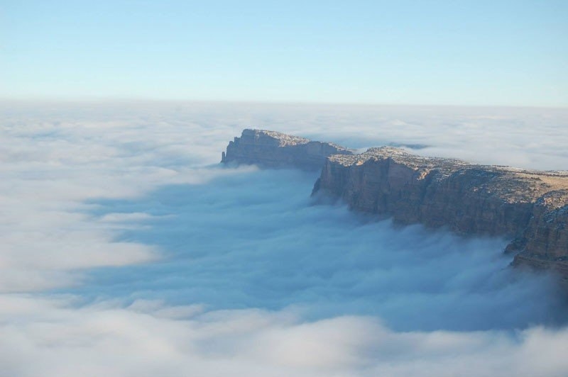 Раз в 10 лет туман заполняет Гранд-Каньон