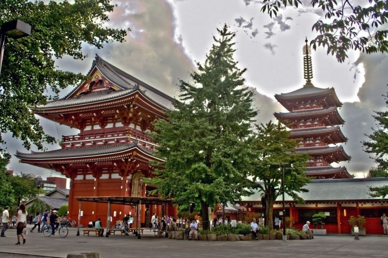 Храм богини Каннон в Токио