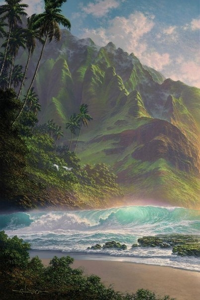 Морские пейзажи гавайского художника Roy Tabora.