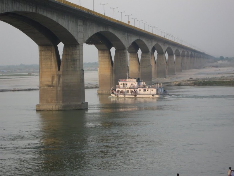 Индийский мост Махатма Ганди Сету — самый длинный мост в Азии