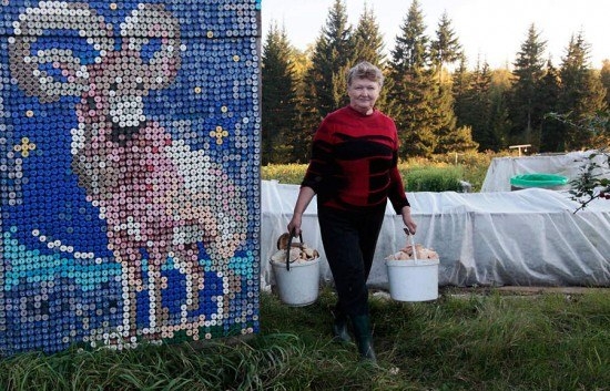 Российская пенсионерка украсила свой дом необычным способом