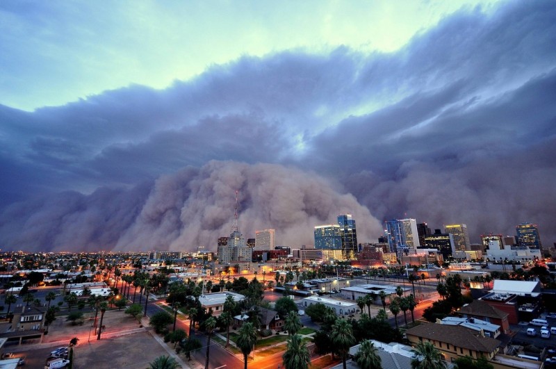 Песчаная буря, Феникс, Аризона, США