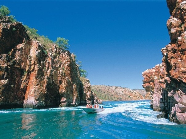 Горизонтальные водопады бухты Талбот, Австралия