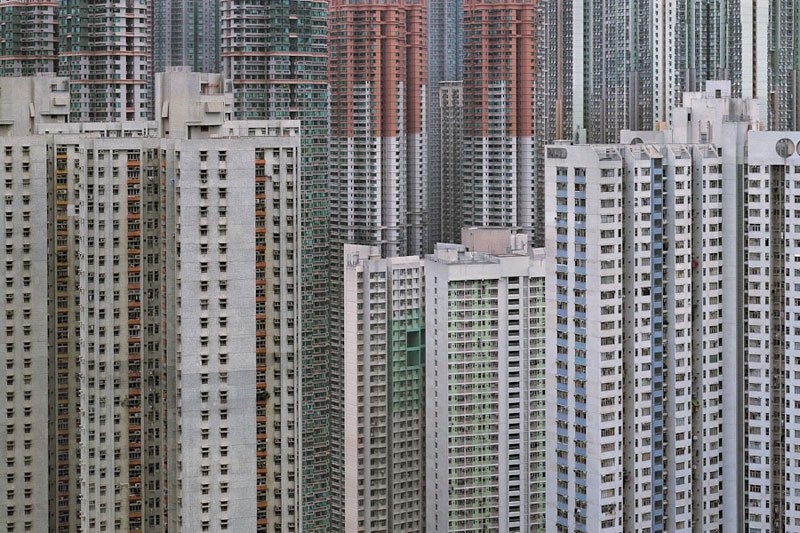 Плотность застройки в Гонконге.
