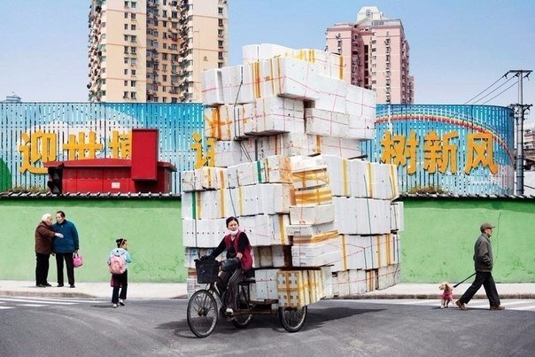 Один из традиционных способов перевозок в Шанхае