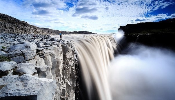 Водопад Селфосс на реке Йёкульсау-ау-Фьёдлум, Исландии