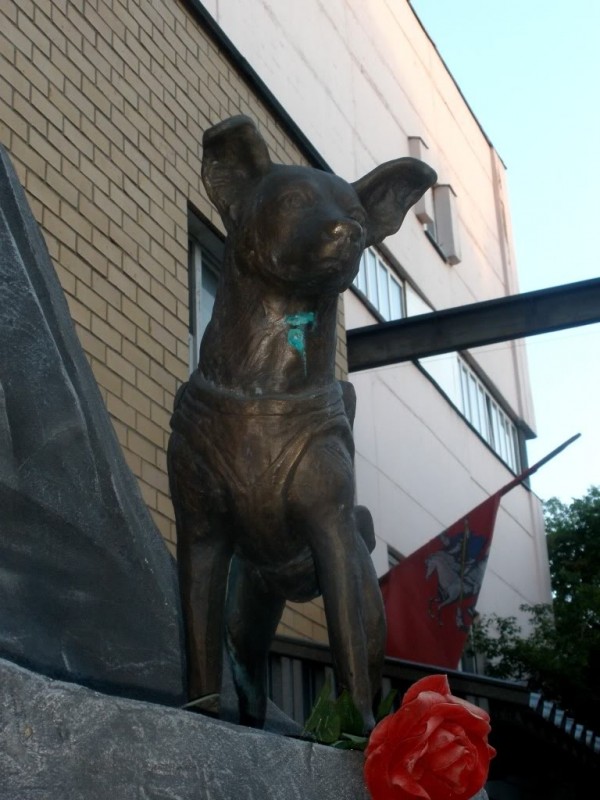 Памятник собаке Лайке в Москве, Россия