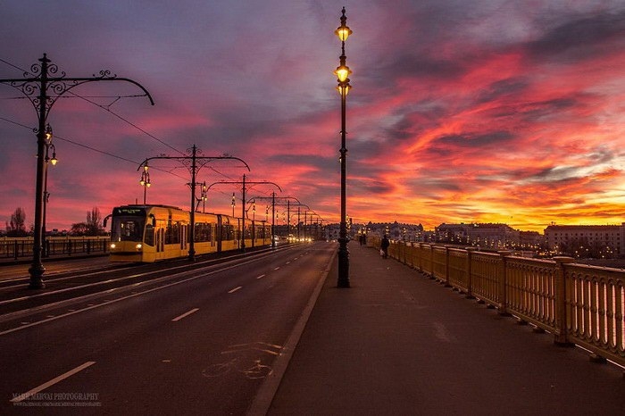 Красота Будапешта на закате