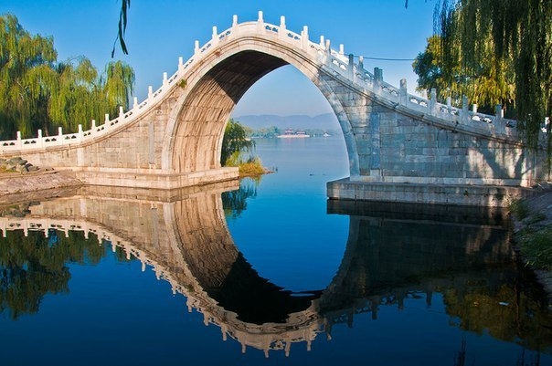 Изящный изгиб лунного моста в Пекине