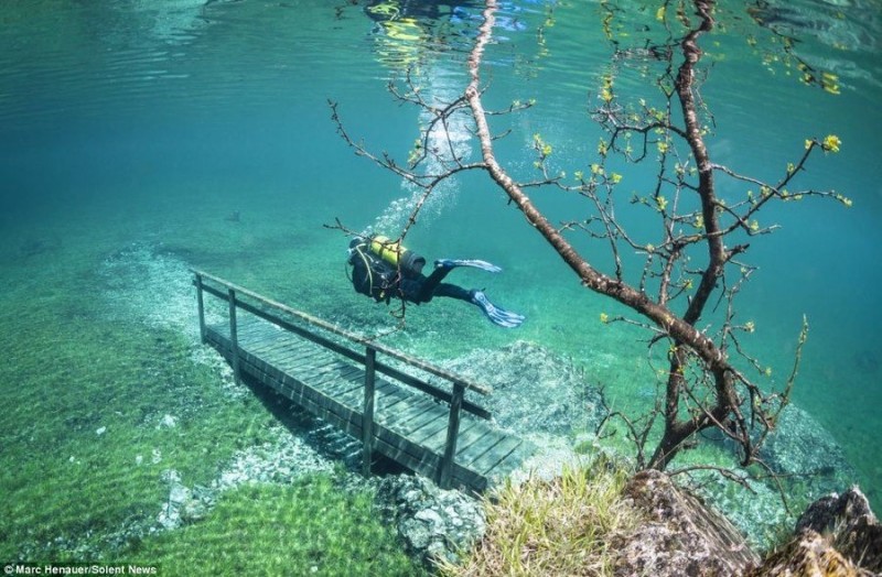 Подводный парк в Альпах.