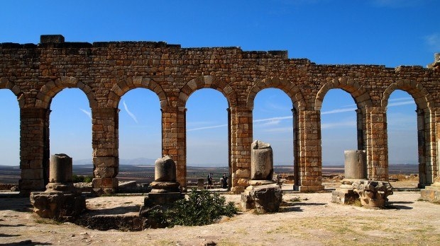 Древние руины Волюбилис в Марокко