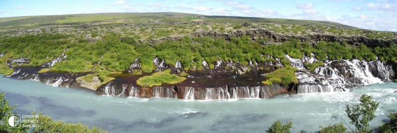 Водопад Храунфоссар, Исландия Водопад Храунфоссар, Исландия