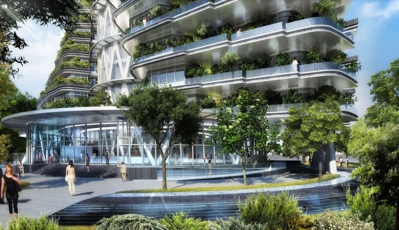 Башня Agora Garden в Тайване Башня Agora Garden в Тайване