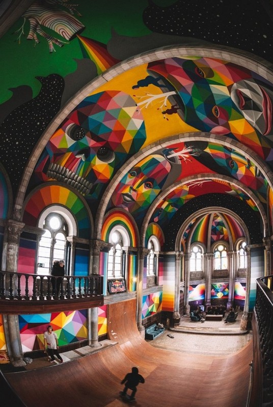 100-летняя церковь превратилась в скейт-парк