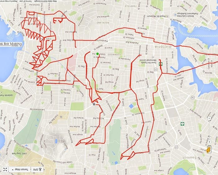 Иллюстрации при помощи велосипеда и GPS