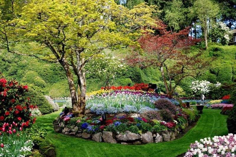 Сады Бутчартов (Butchart Gardens, Ванкувер, Канада)