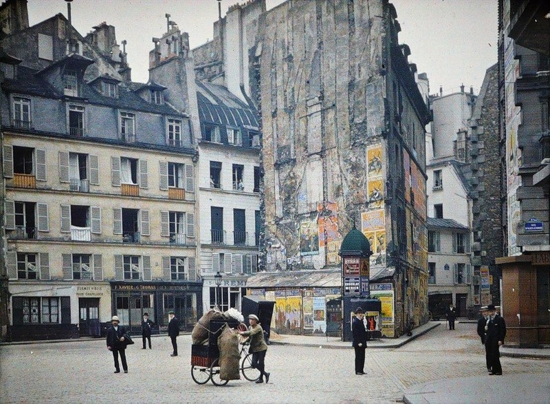 Цветные фотографии Парижа 1914 года.