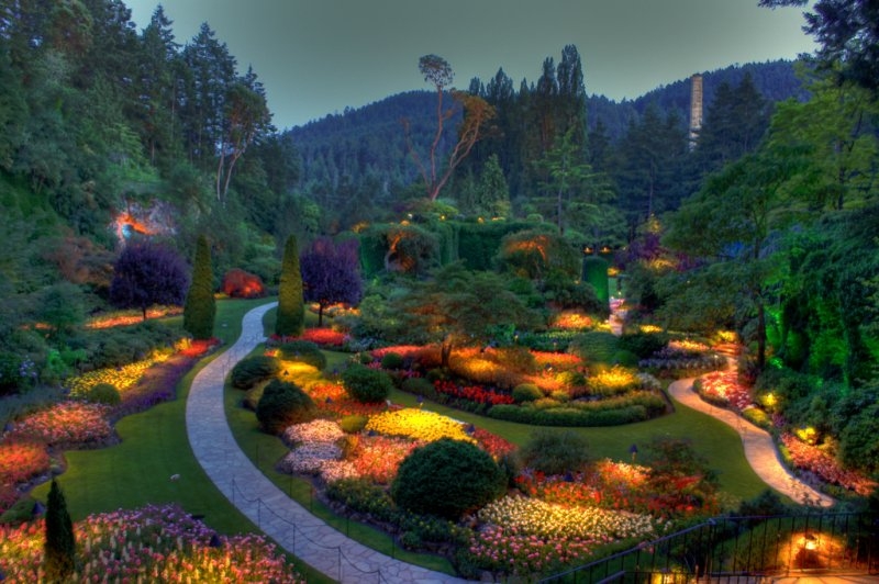 Сады Бутчартов (Butchart Gardens, Ванкувер, Канада)