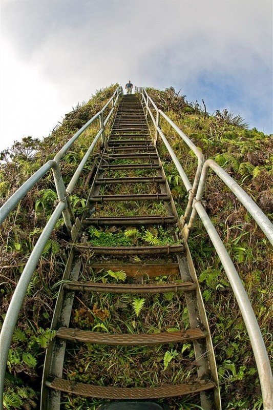 Лестница Хайку на острове Оаху