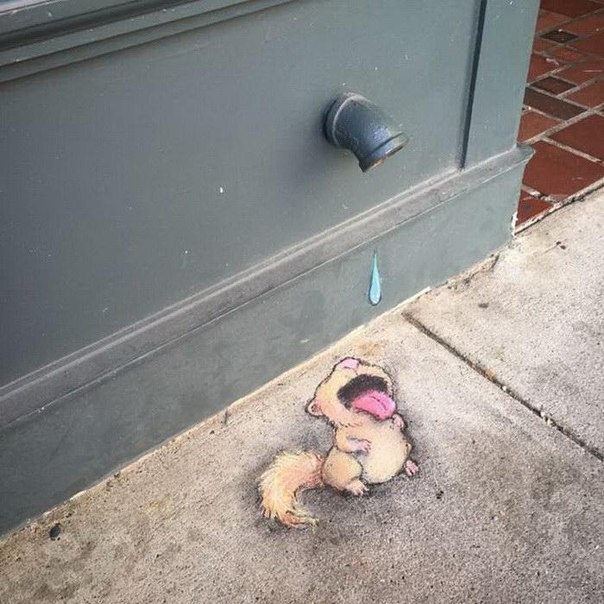 Милый и душевный стрит-арт от художника David Zinn