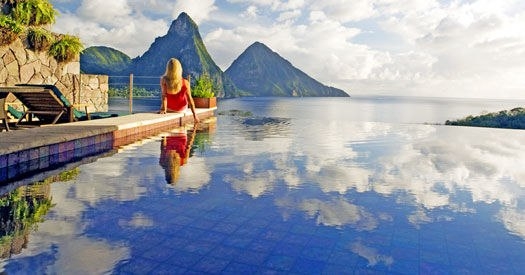 Тропический курорт Jade Mountain Тропический курорт Jade Mountain