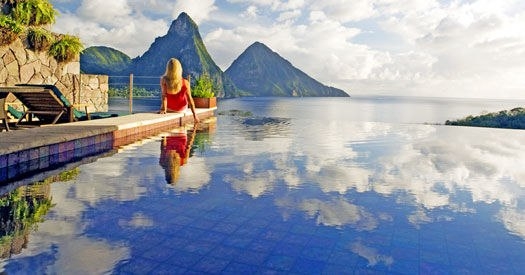 Тропический курорт Jade Mountain