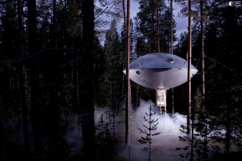 Лесной отель в Швеции