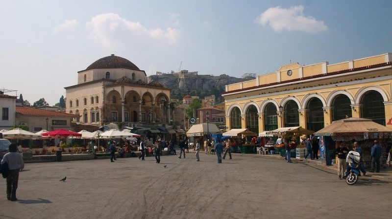 Площадь Монастираки в Афинах.