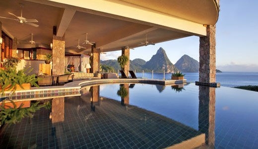 Тропический курорт Jade Mountain