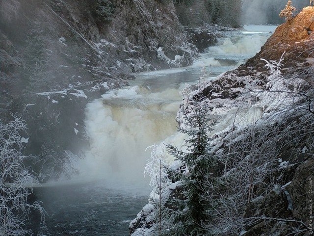 Водопад Кивач, республика Карелия, Россия