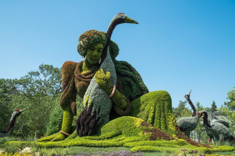 Зеленые произведения искусства в Монреальском ботаническом саду 0