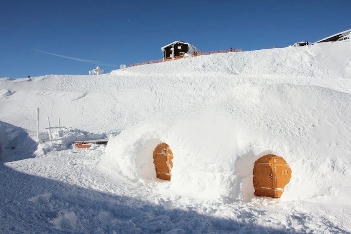 Альпийский снежный отель Iglu-Lodge