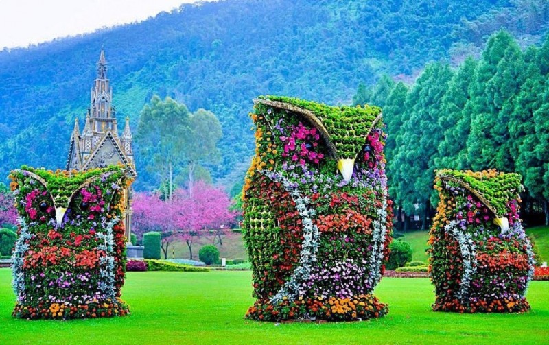 Цветочные скульптуры, Нанту, Тайвань