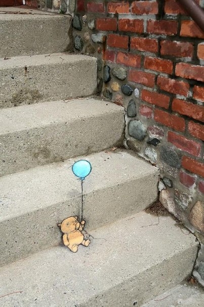 Милый и душевный стрит-арт от художника David Zinn