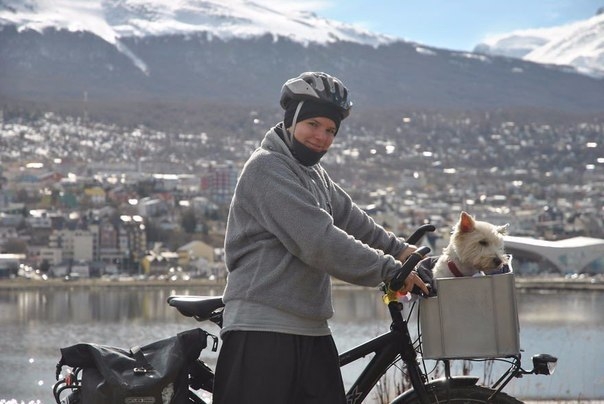 26000 км на велосипеде по миру со слепой любимицей
