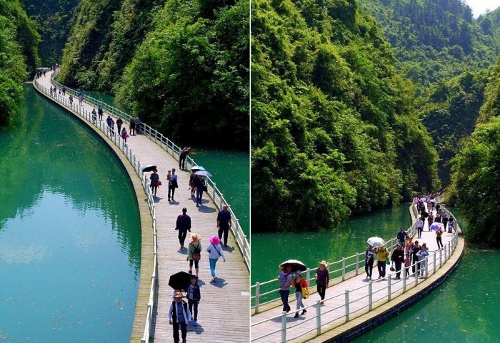 Аллея над водой в Китае