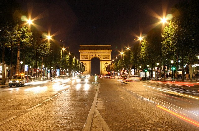 Триумфальная Арка в Париже, Франция.