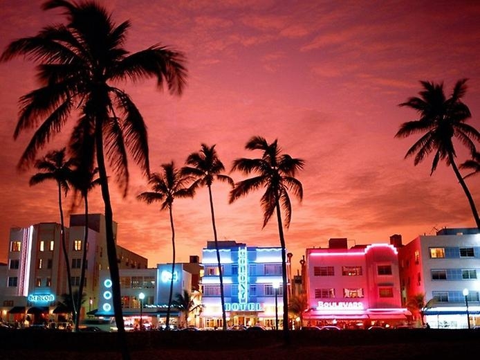 Фотографии ночного Майами