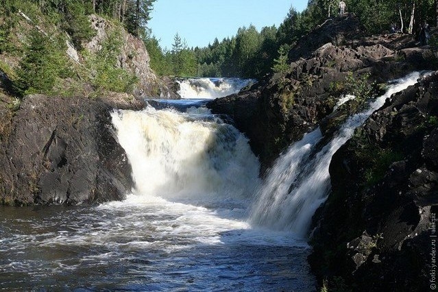 Водопад Кивач, республика Карелия, Россия