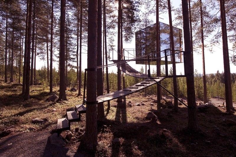 Treehotel в Швеции для любителей природы.