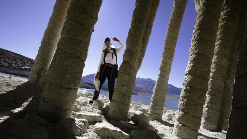 Загадочные каменные колонны озера Кроули, Калифорния, США