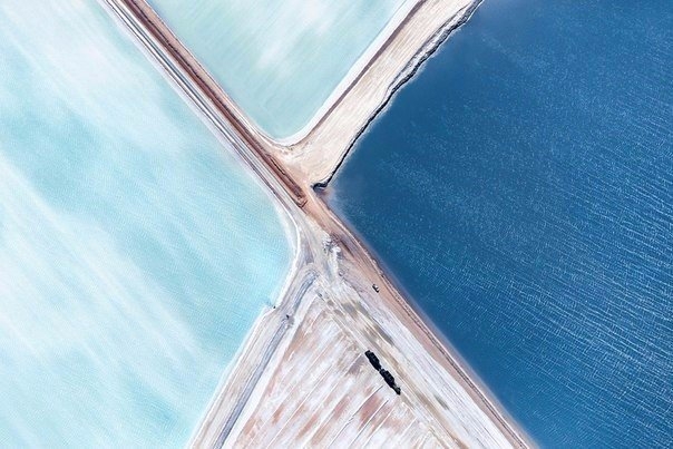 Фотографии соляных полей на западе Австралии с высоты 1,5 км авторства Саймона Баттерворта.