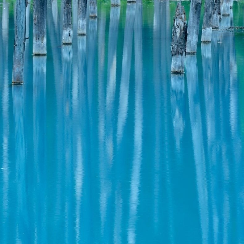 Голубой пруд (Blue Pond), Хоккайдо, Япония. Голубой пруд (Blue Pond), Хоккайдо, Япония.