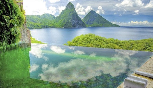 Тропический курорт Jade Mountain