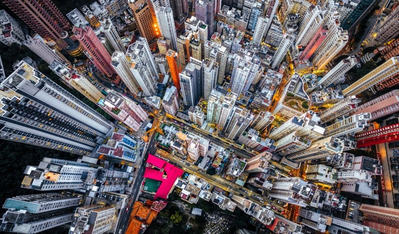Гонконгский муравейник с высоты птичьего полёта