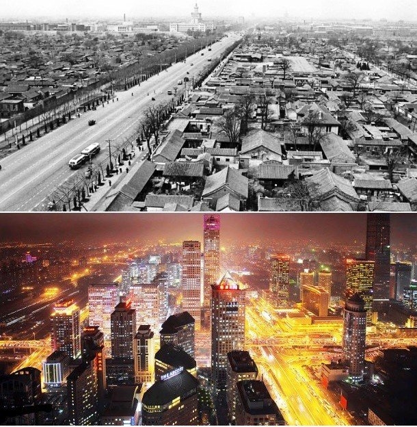 Фотографии городов из прошлого и настоящего, которые поражают воображение