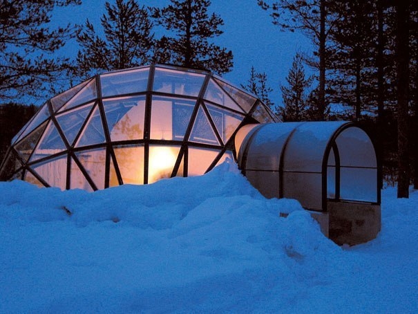 Отель Glass Igloo Village в Какслауттанен, Финляндия