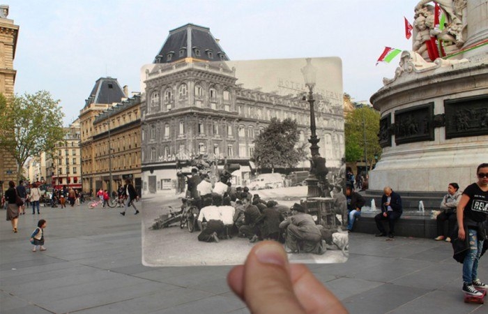 Вчера и сегодня: 10 фотографий современного Парижа, позволяющих заглянуть в прошлое